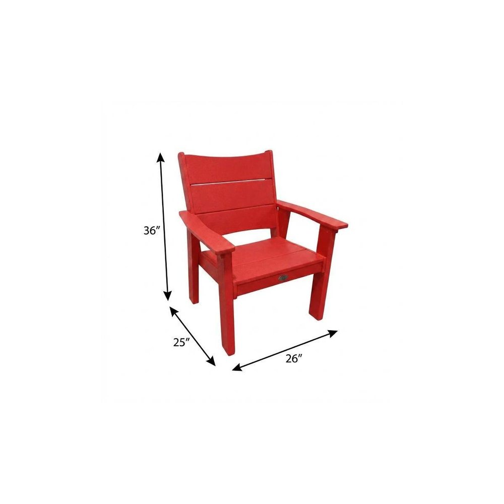 White Heavy Duty Plastic Outdoor Dining Chair - 26-inch