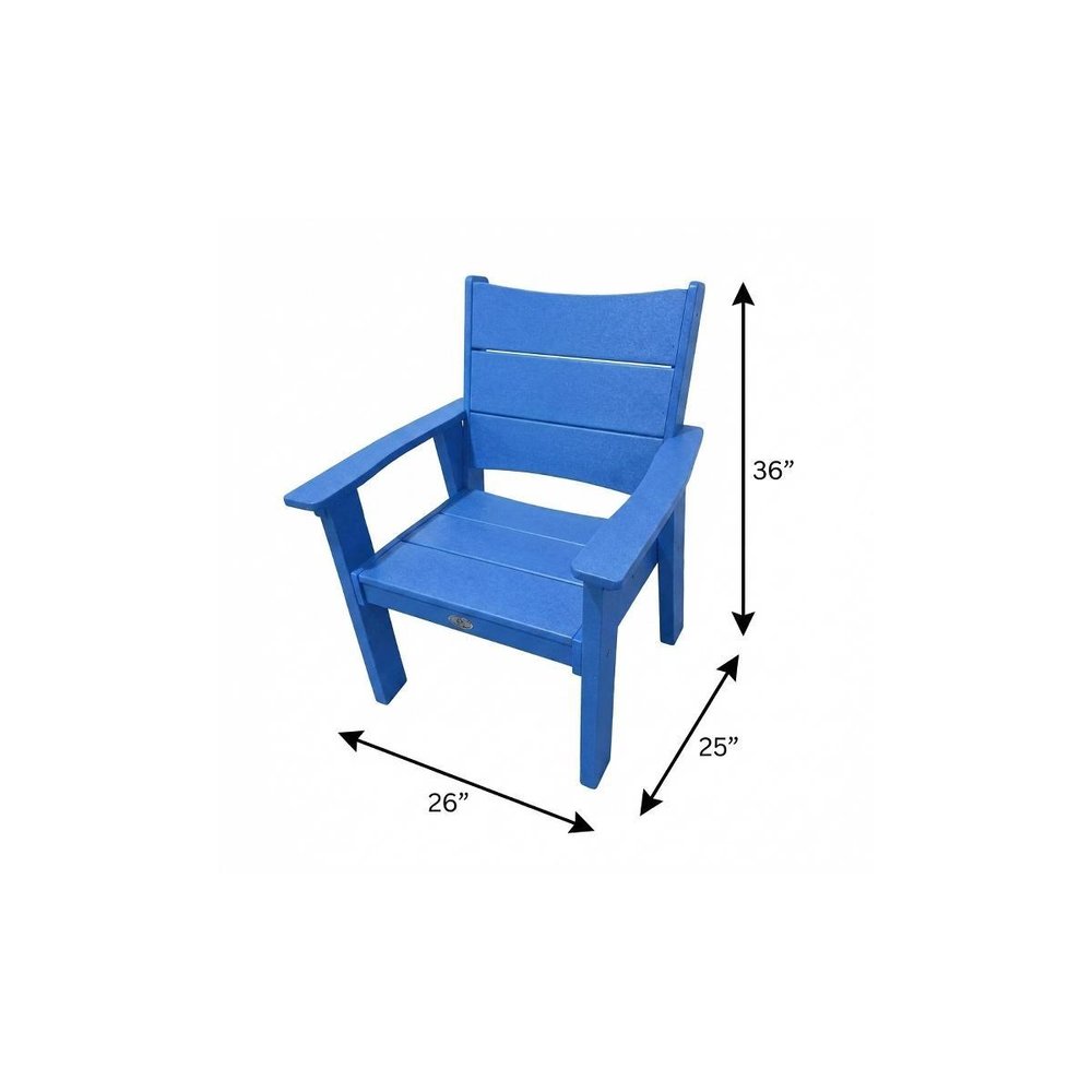 White Heavy Duty Plastic Outdoor Dining Chair - 26-inch