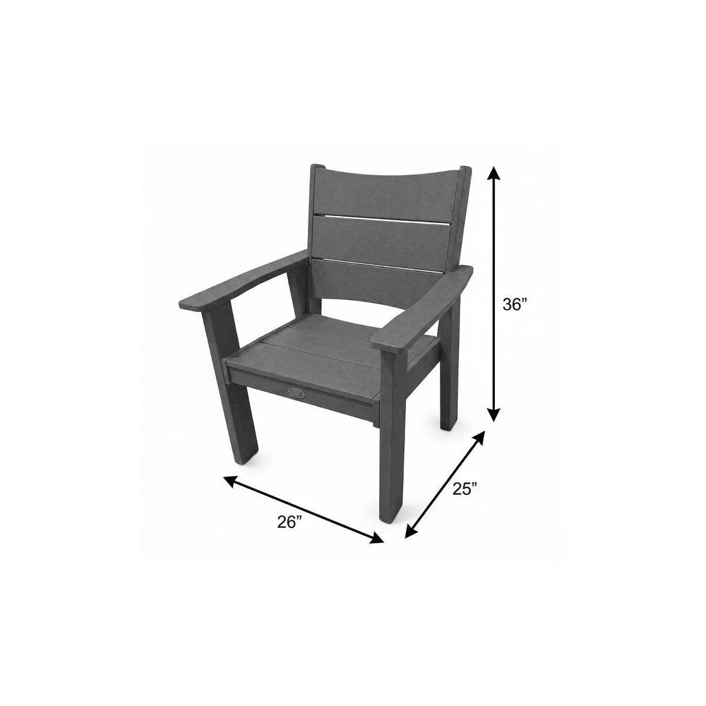 White Heavy Duty Plastic Outdoor Dining Chair - 26-inch