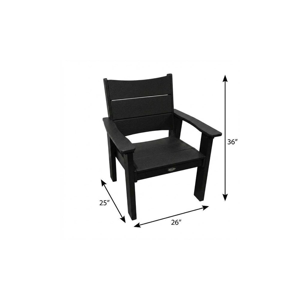 White Heavy Duty Plastic Outdoor Dining Chair - 26-inch