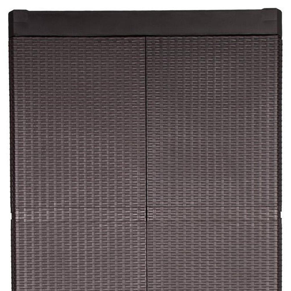 Espresso Plastic Square Accent Cabinet with Two Doors - 26-inch