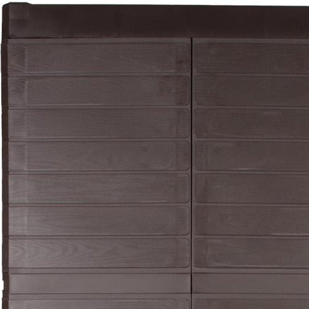 Espresso Plastic Square Accent Cabinet with Two Doors - 26-inch