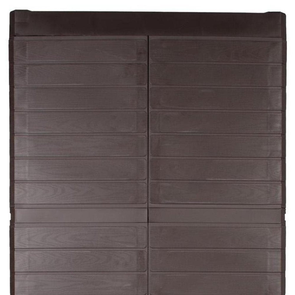 Espresso Plastic Square Accent Cabinet with Two Doors - 26-inch