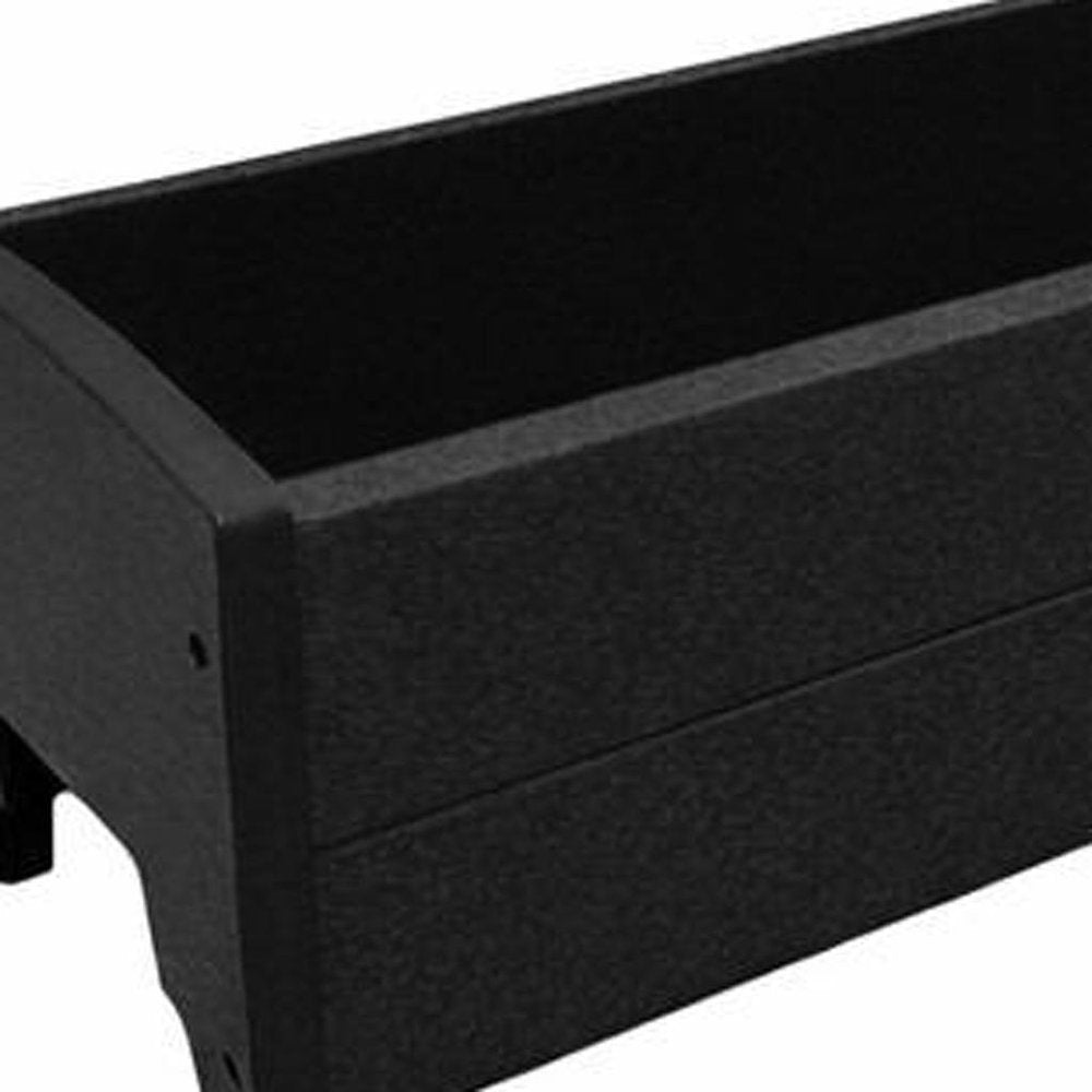 Black Heavy Duty Plastic Rectangular Railing Planter - 8 X 24-inch