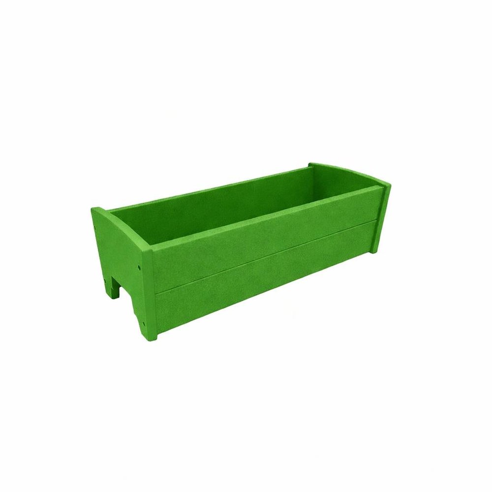 Black Heavy Duty Plastic Rectangular Railing Planter - 8 X 24-inch