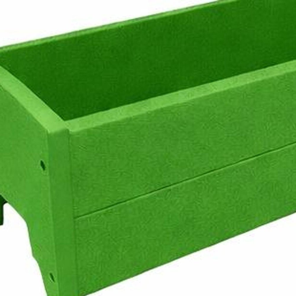 Black Heavy Duty Plastic Rectangular Railing Planter - 8 X 24-inch