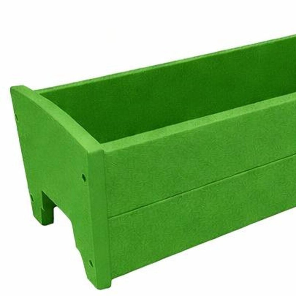 Black Heavy Duty Plastic Rectangular Railing Planter - 8 X 24-inch