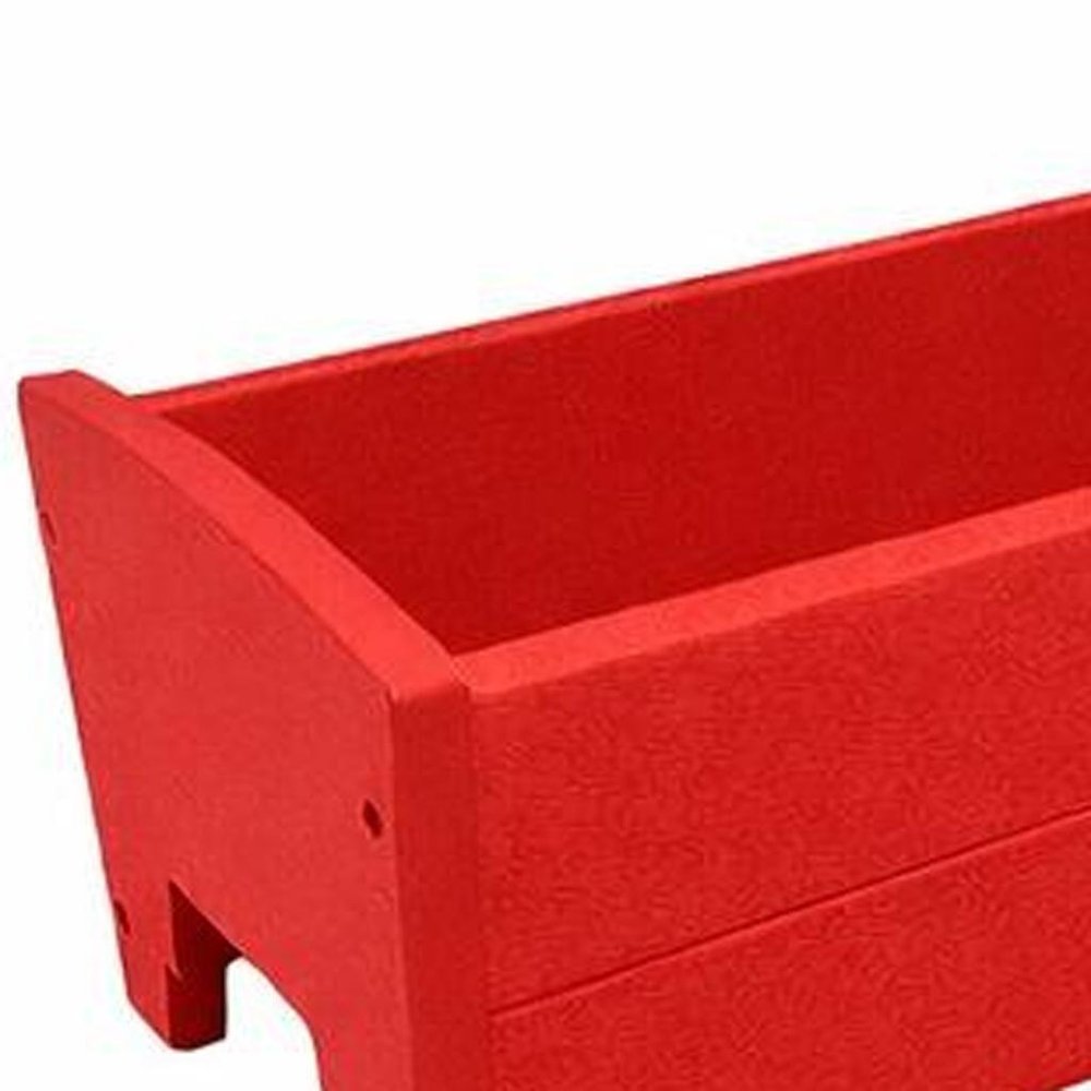 Black Heavy Duty Plastic Rectangular Railing Planter - 8 X 24-inch