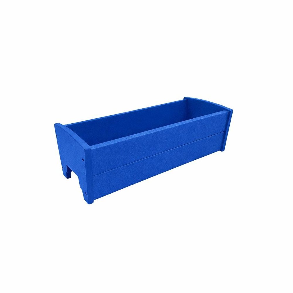 Black Heavy Duty Plastic Rectangular Railing Planter - 8 X 24-inch