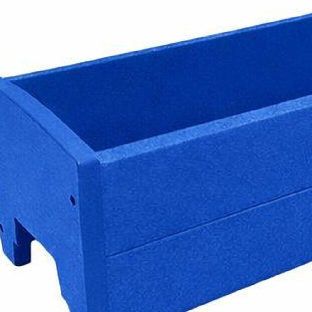 Black Heavy Duty Plastic Rectangular Railing Planter - 8 X 24-inch