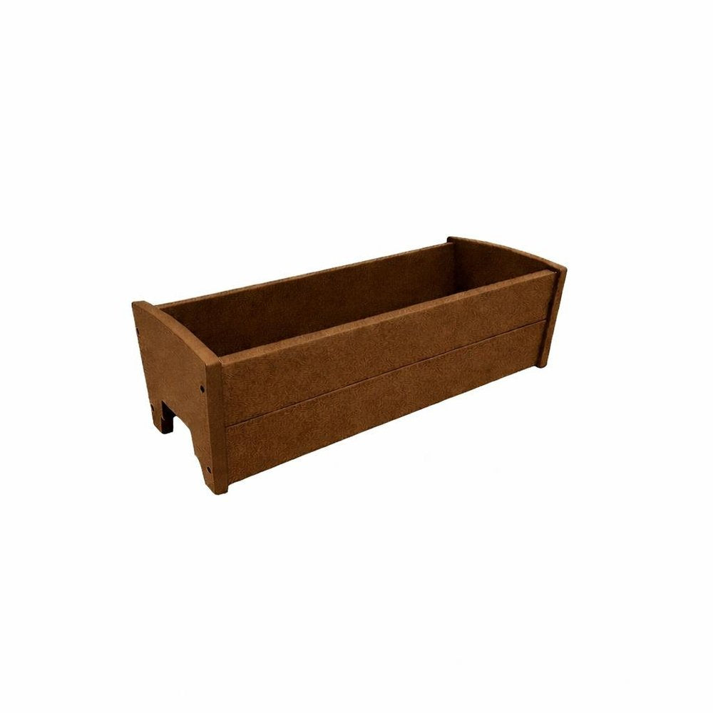 Black Heavy Duty Plastic Rectangular Railing Planter - 8 X 24-inch