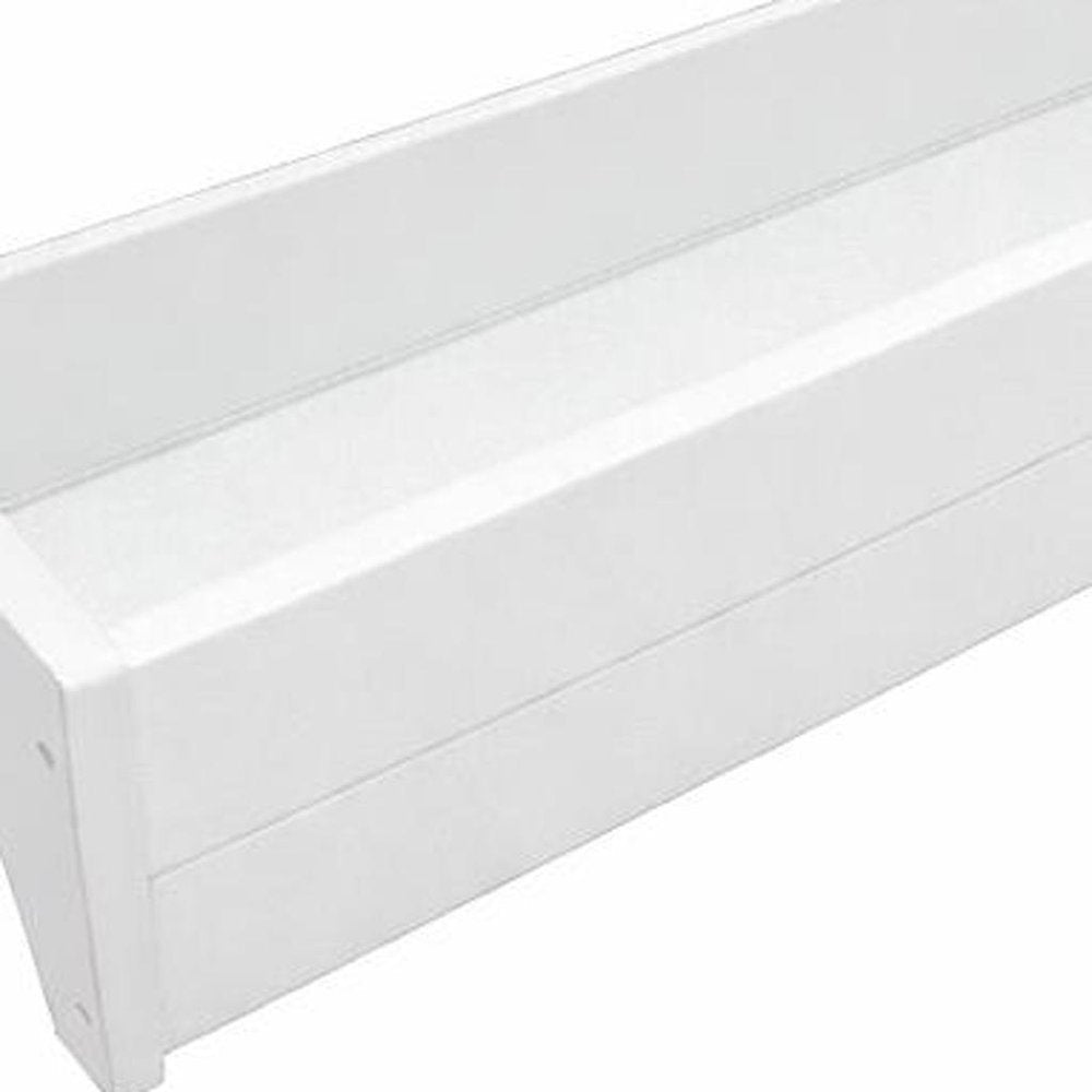White Heavy Duty Plastic Rectangular Railing Planter - 8 X 36-inch