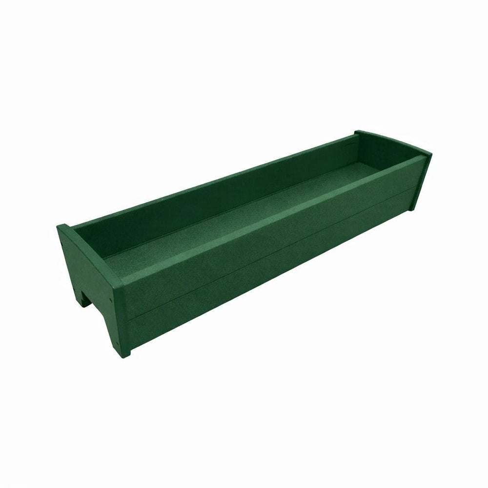 White Heavy Duty Plastic Rectangular Railing Planter - 8 X 36-inch