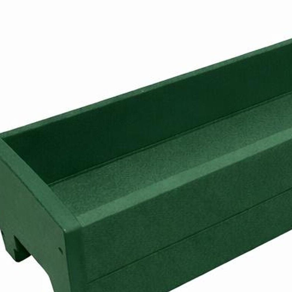 White Heavy Duty Plastic Rectangular Railing Planter - 8 X 36-inch