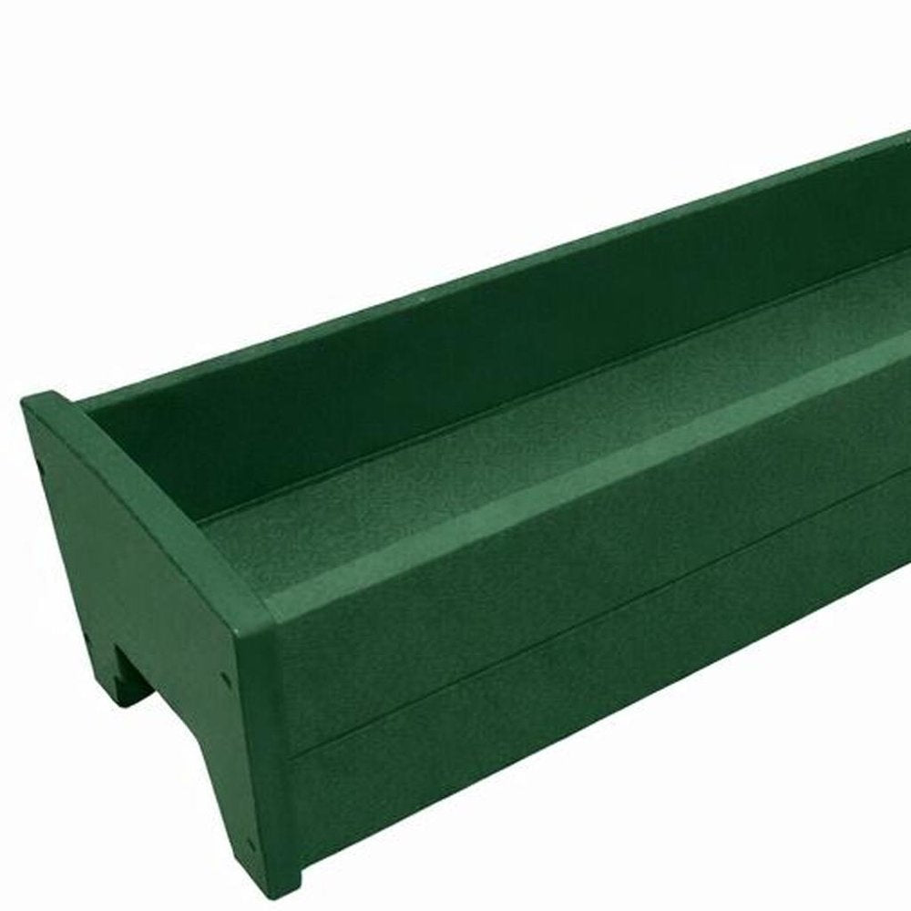 White Heavy Duty Plastic Rectangular Railing Planter - 8 X 36-inch