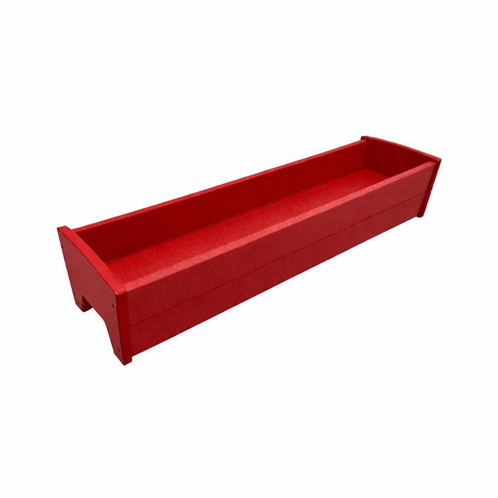 White Heavy Duty Plastic Rectangular Railing Planter - 8 X 36-inch