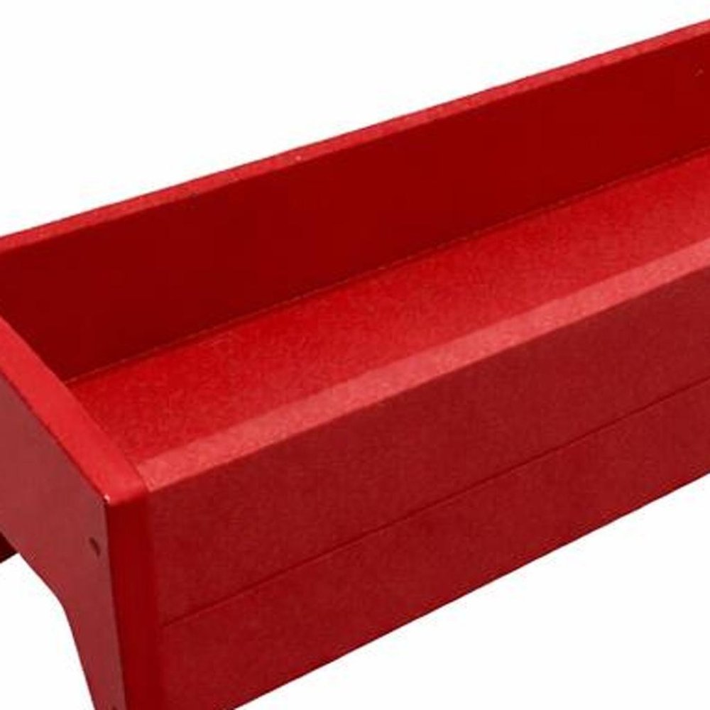 White Heavy Duty Plastic Rectangular Railing Planter - 8 X 36-inch
