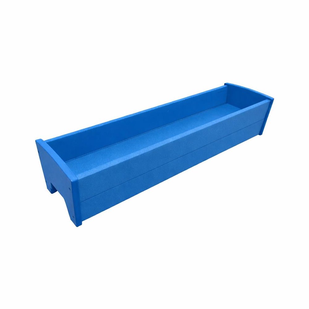 White Heavy Duty Plastic Rectangular Railing Planter - 8 X 36-inch