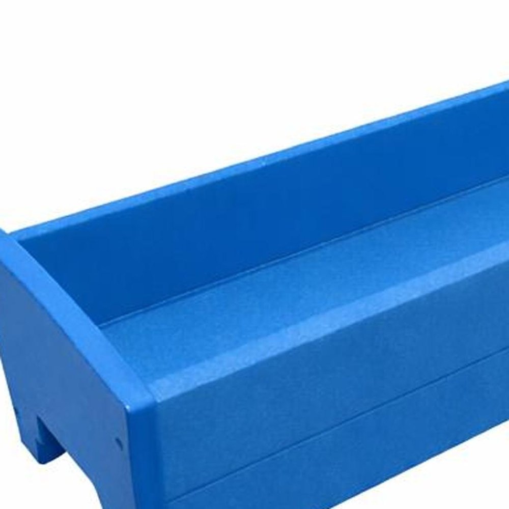 White Heavy Duty Plastic Rectangular Railing Planter - 8 X 36-inch