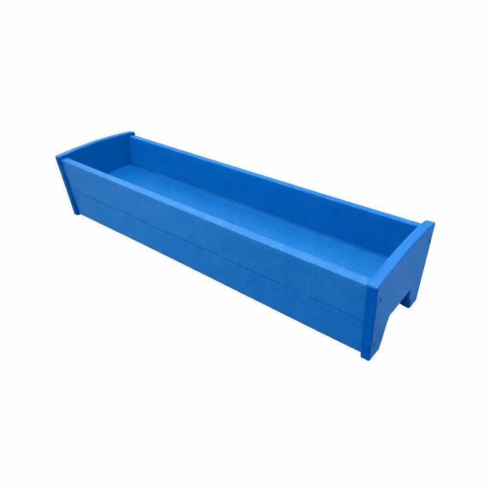 White Heavy Duty Plastic Rectangular Railing Planter - 8 X 36-inch