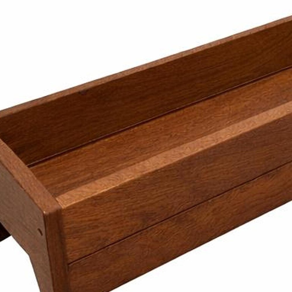 White Heavy Duty Plastic Rectangular Railing Planter - 8 X 36-inch