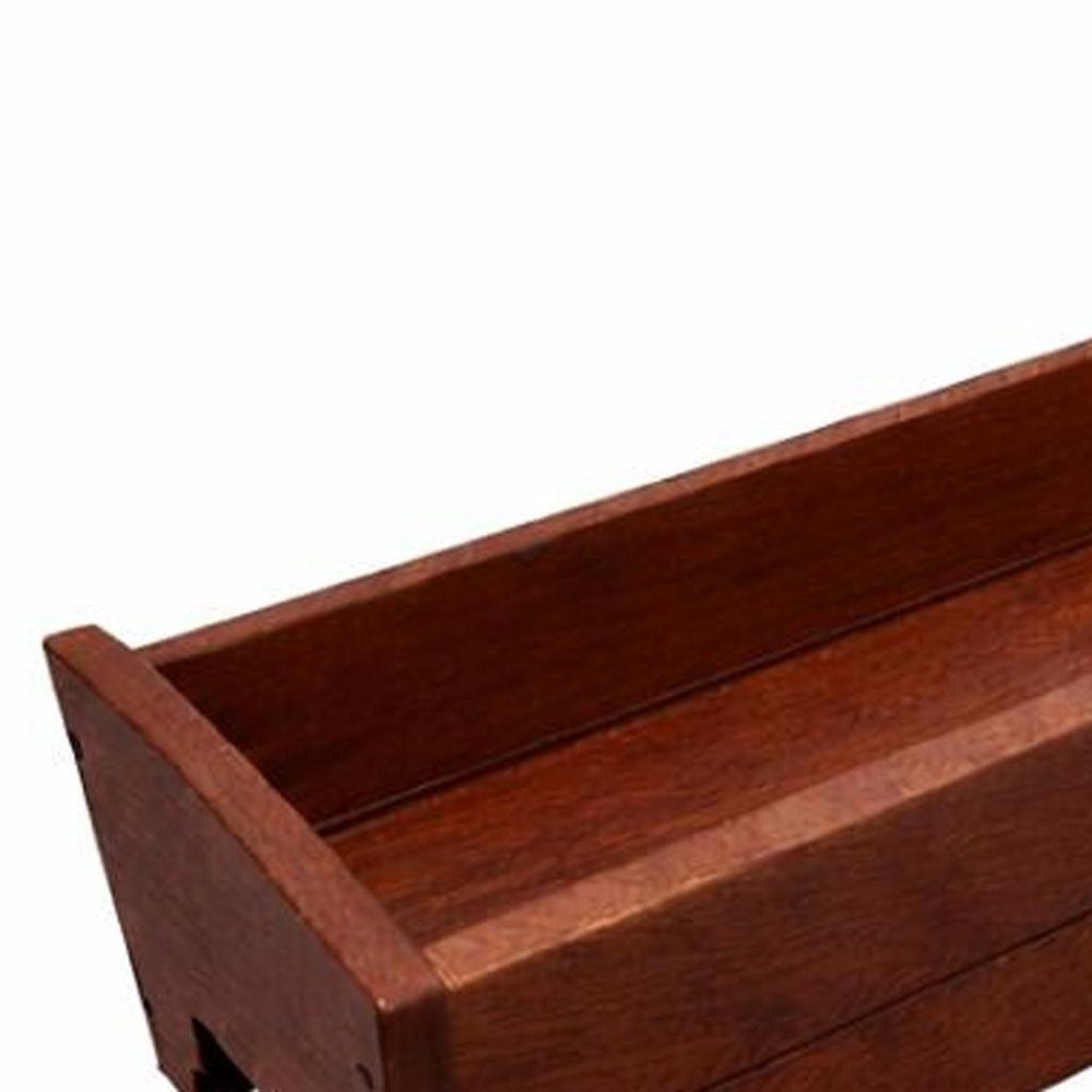 White Heavy Duty Plastic Rectangular Railing Planter - 8 X 36-inch