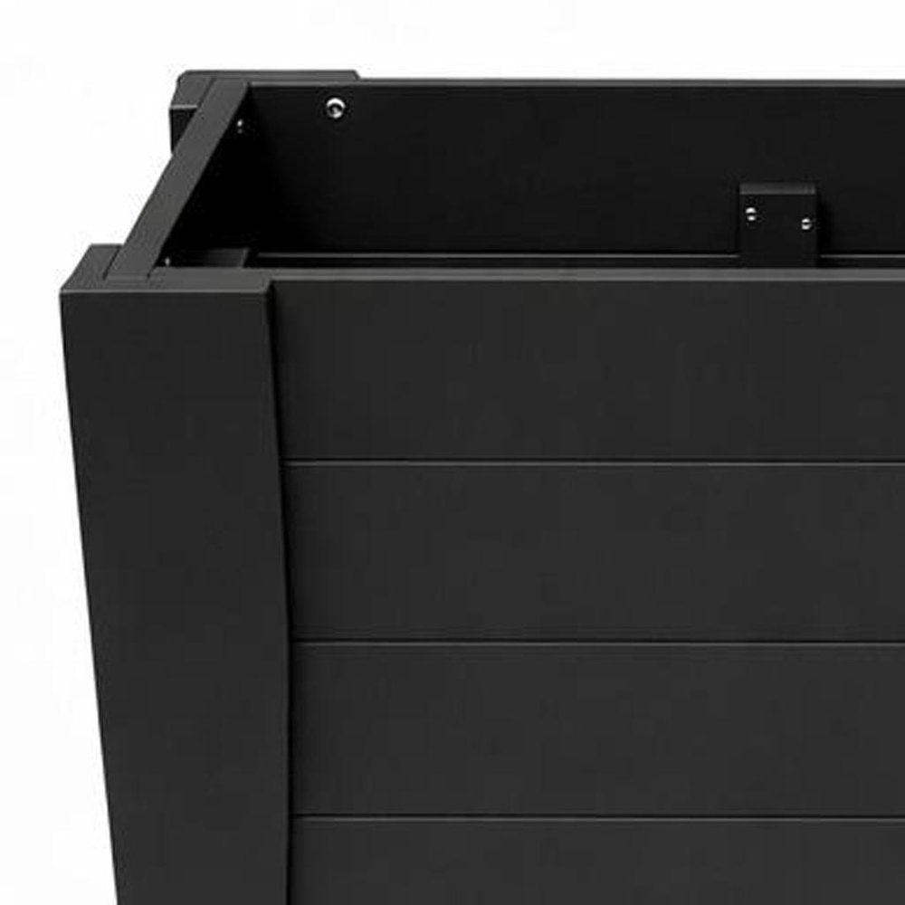 Black Heavy Duty Plastic Square Planter Box - 20 X 18-inch