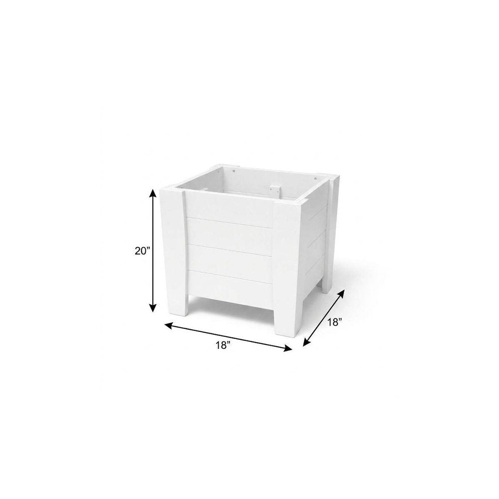Black Heavy Duty Plastic Square Planter Box - 20 X 18-inch