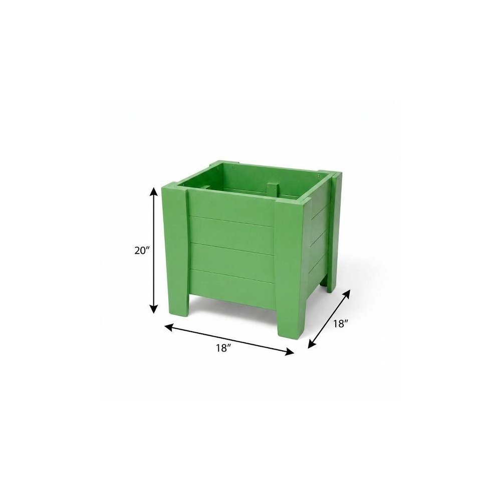 Black Heavy Duty Plastic Square Planter Box - 20 X 18-inch