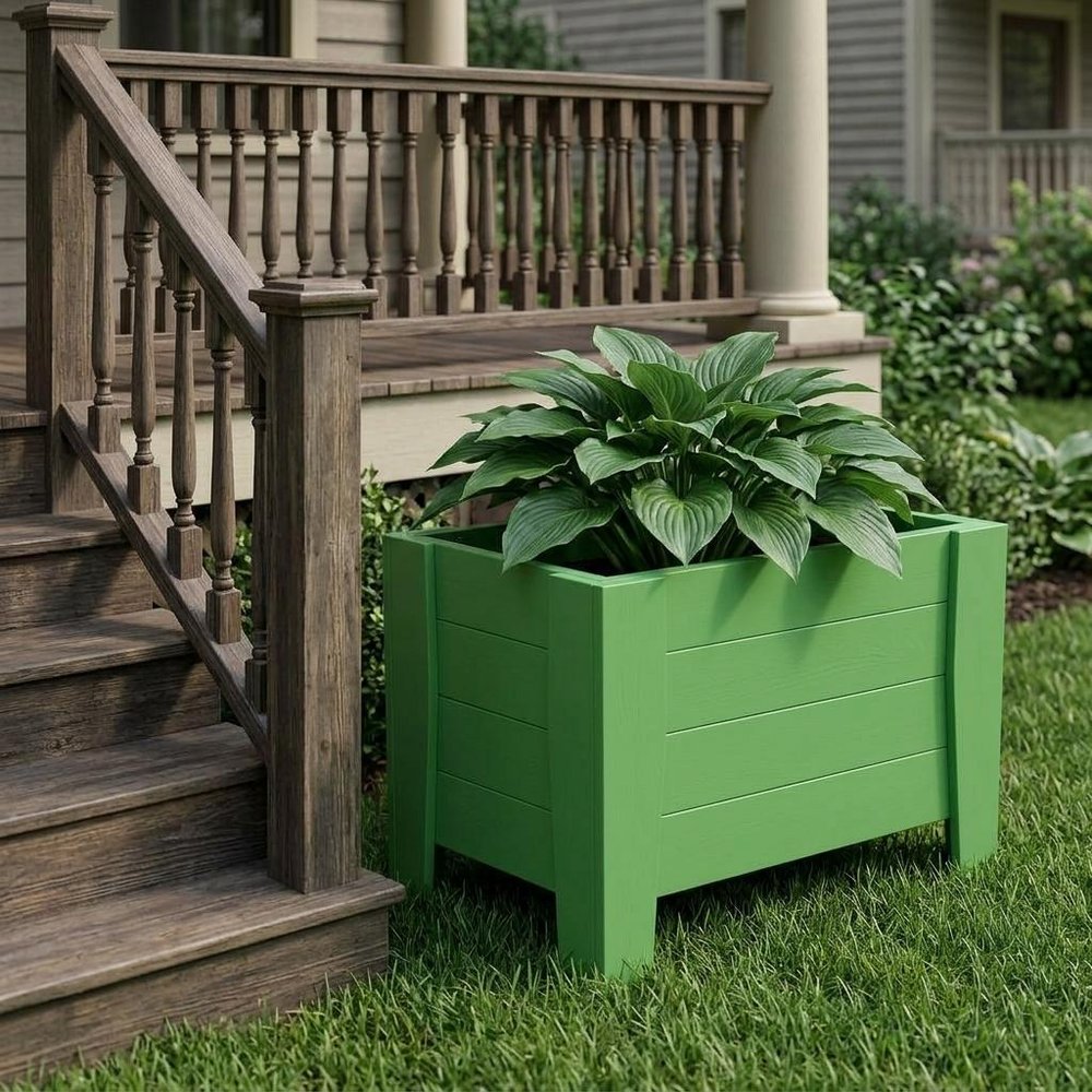 Black Heavy Duty Plastic Square Planter Box - 20 X 18-inch
