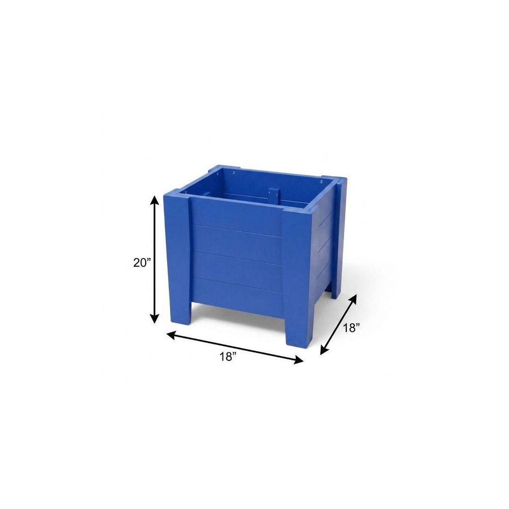 Black Heavy Duty Plastic Square Planter Box - 20 X 18-inch