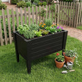 Black Heavy Duty Plastic Rectangular Raised Garden Bed - 30 X 36-inch