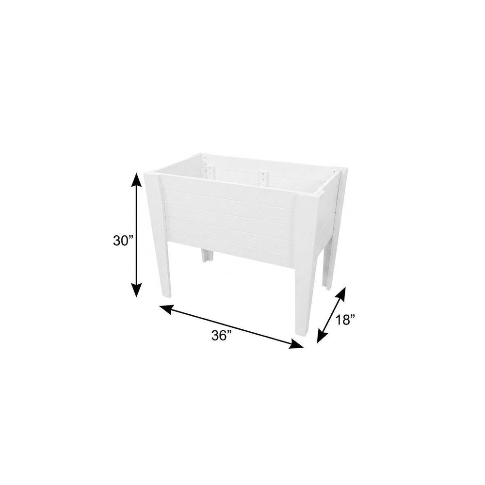 Black Heavy Duty Plastic Rectangular Raised Garden Bed - 30 X 36-inch