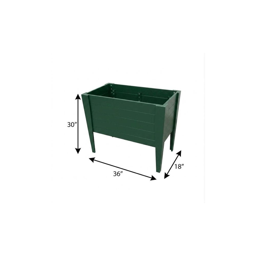 Black Heavy Duty Plastic Rectangular Raised Garden Bed - 30 X 36-inch