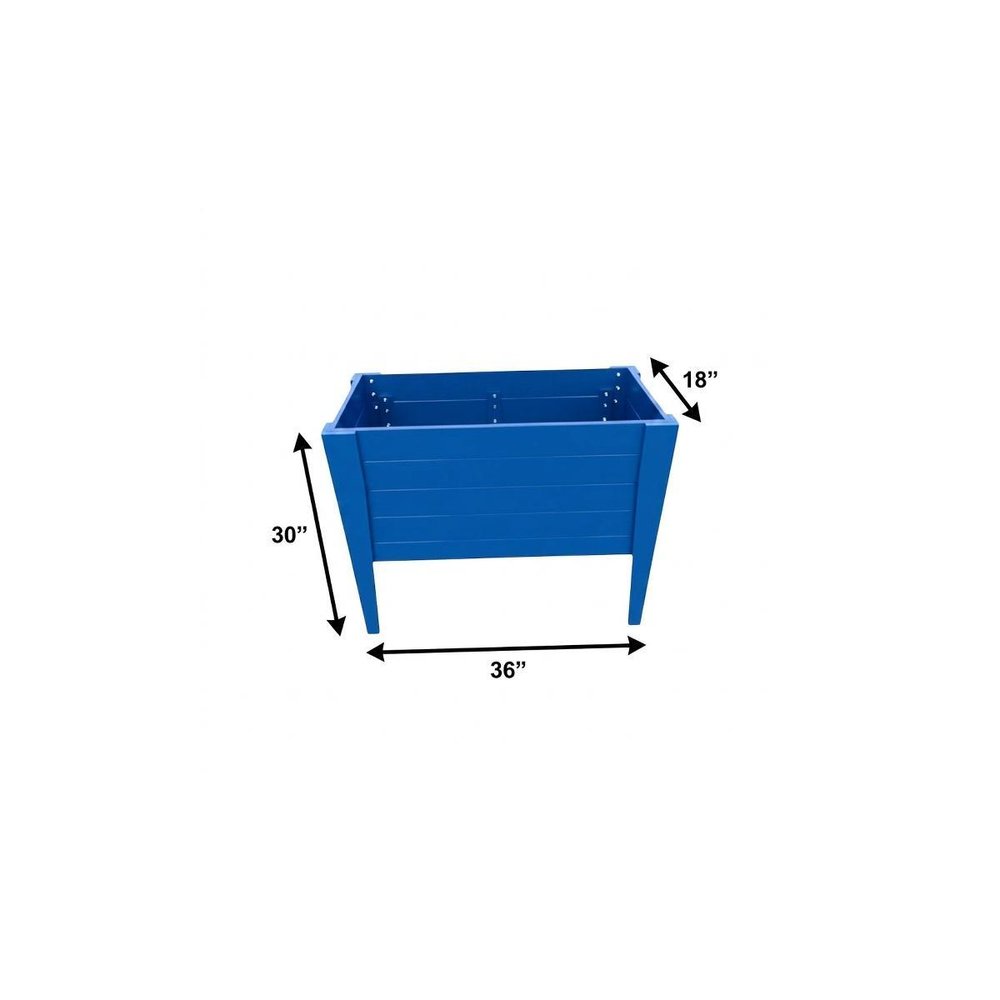 Black Heavy Duty Plastic Rectangular Raised Garden Bed - 30 X 36-inch
