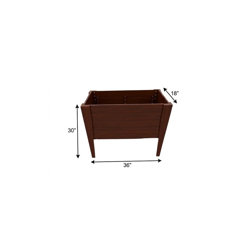 Black Heavy Duty Plastic Rectangular Raised Garden Bed - 30 X 36-inch