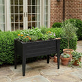 Black Heavy Duty Plastic Rectangular Raised Garden Bed - 30 X 48-inch