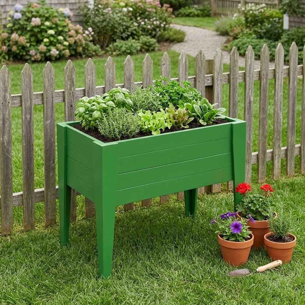 Black Heavy Duty Plastic Rectangular Raised Garden Bed - 30 X 48-inch