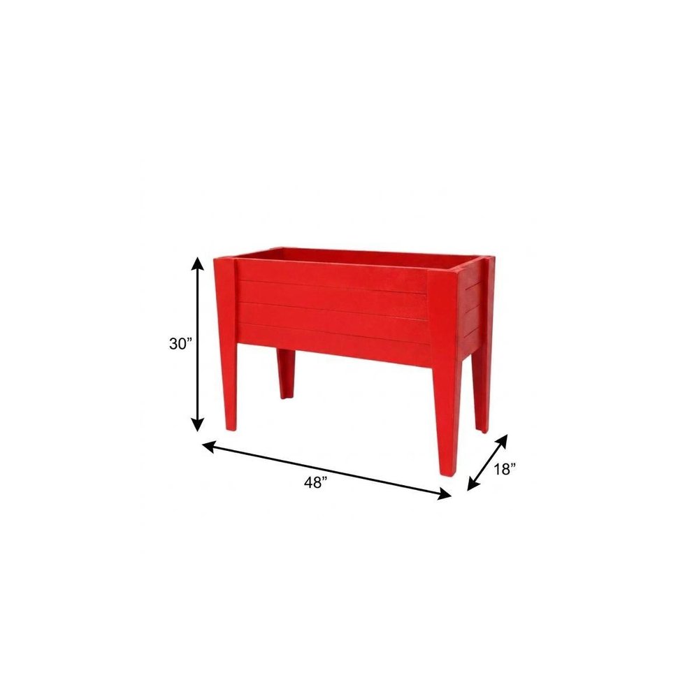 Black Heavy Duty Plastic Rectangular Raised Garden Bed - 30 X 48-inch