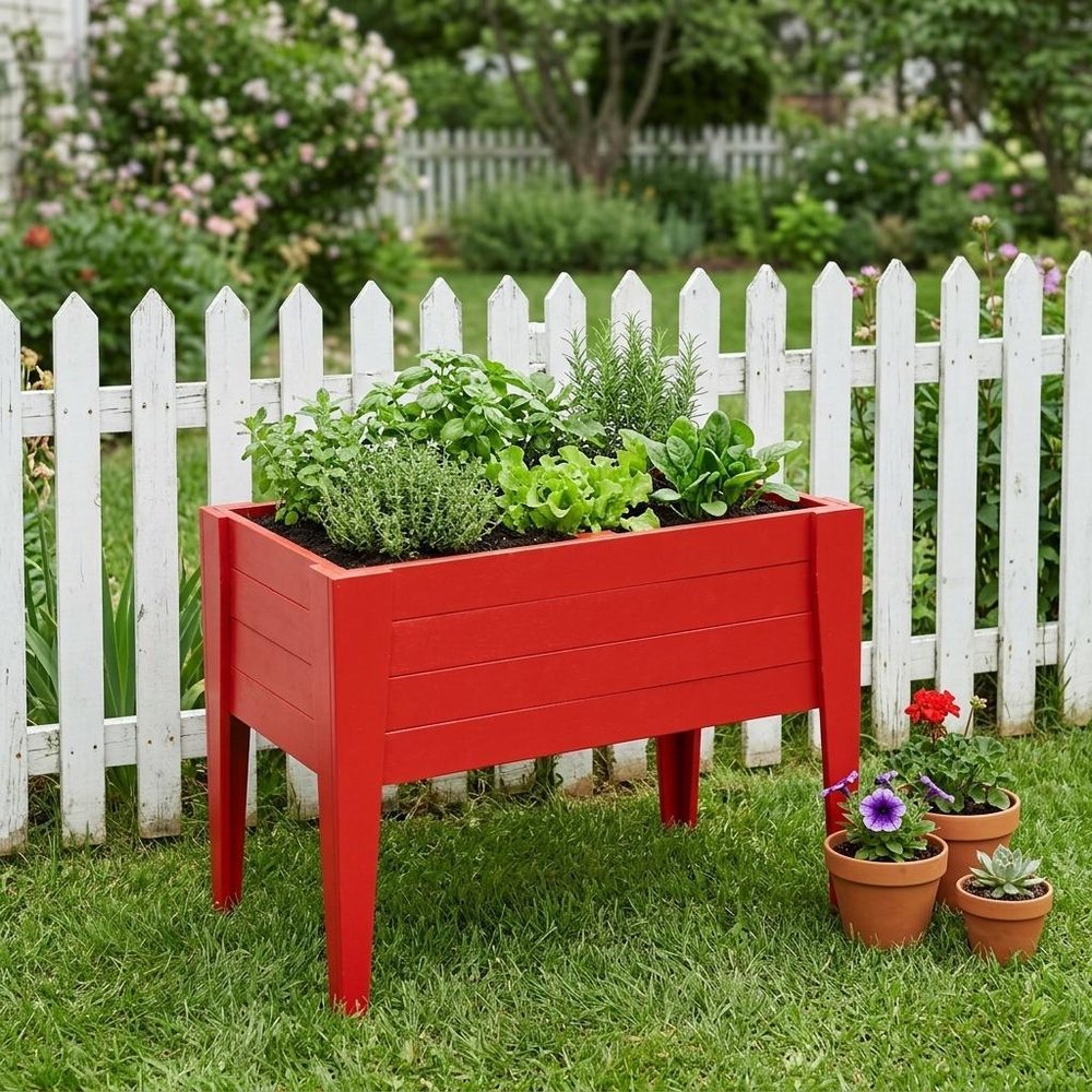 Black Heavy Duty Plastic Rectangular Raised Garden Bed - 30 X 48-inch