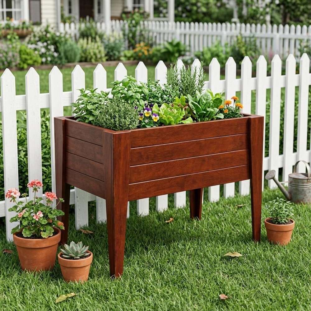 Black Heavy Duty Plastic Rectangular Raised Garden Bed - 30 X 48-inch