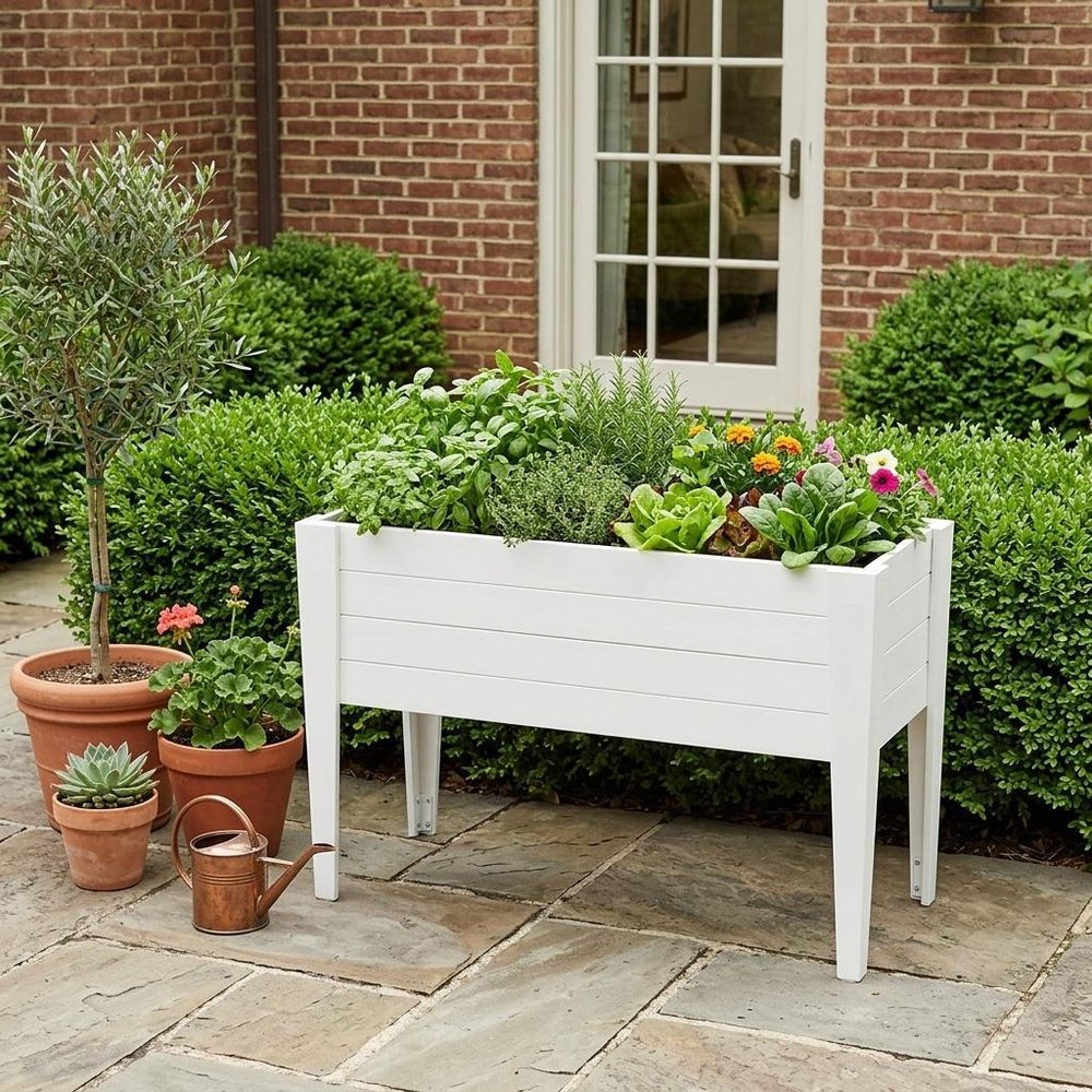 Black Heavy Duty Plastic Rectangular Raised Garden Bed - 30 X 60-inch
