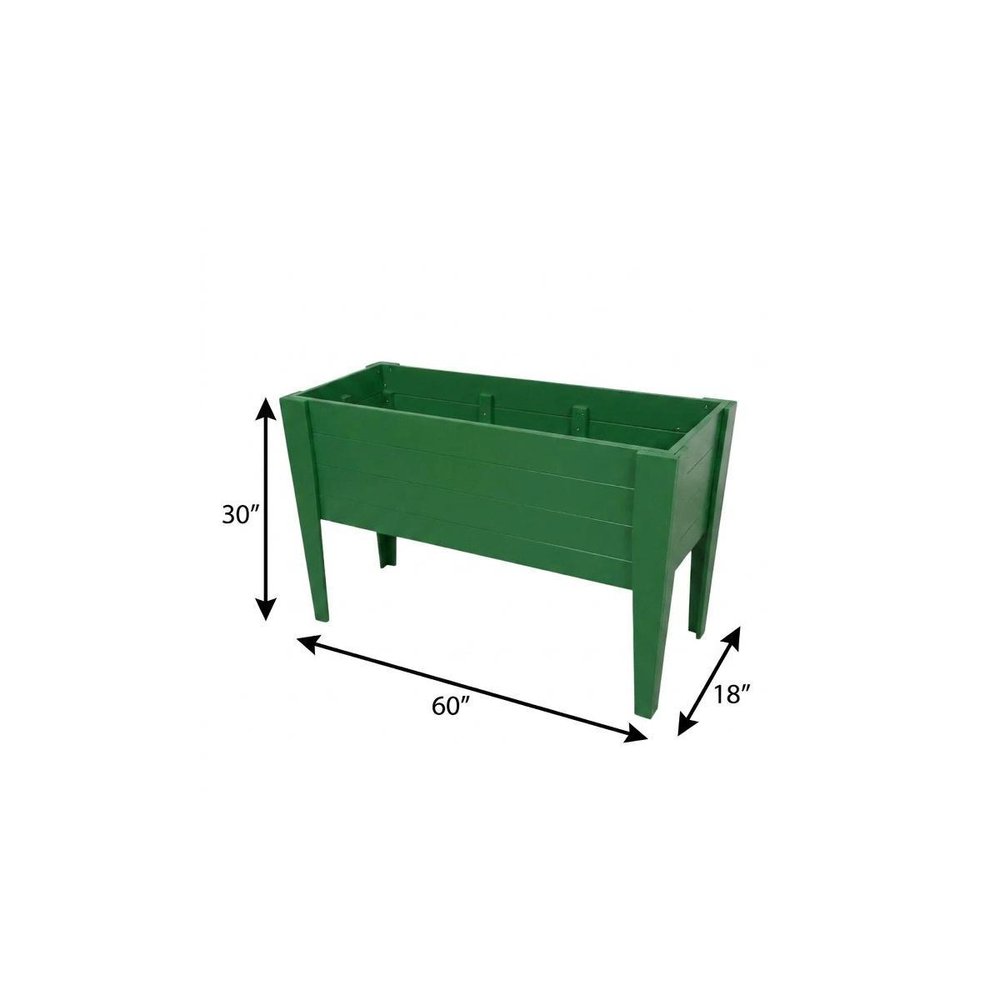 Black Heavy Duty Plastic Rectangular Raised Garden Bed - 30 X 60-inch