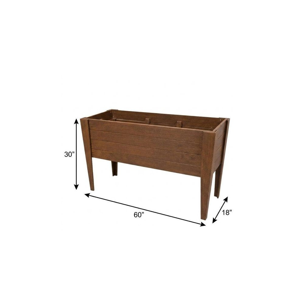 Black Heavy Duty Plastic Rectangular Raised Garden Bed - 30 X 60-inch