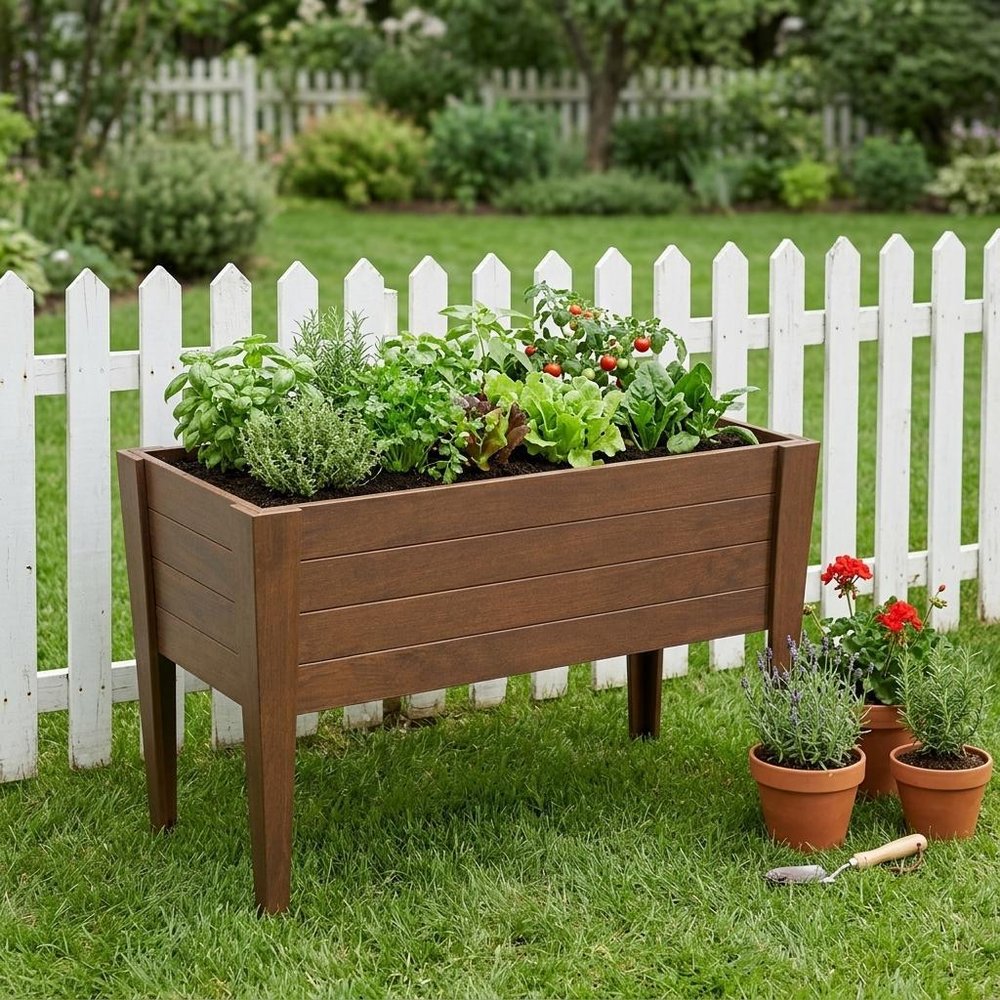 Black Heavy Duty Plastic Rectangular Raised Garden Bed - 30 X 60-inch