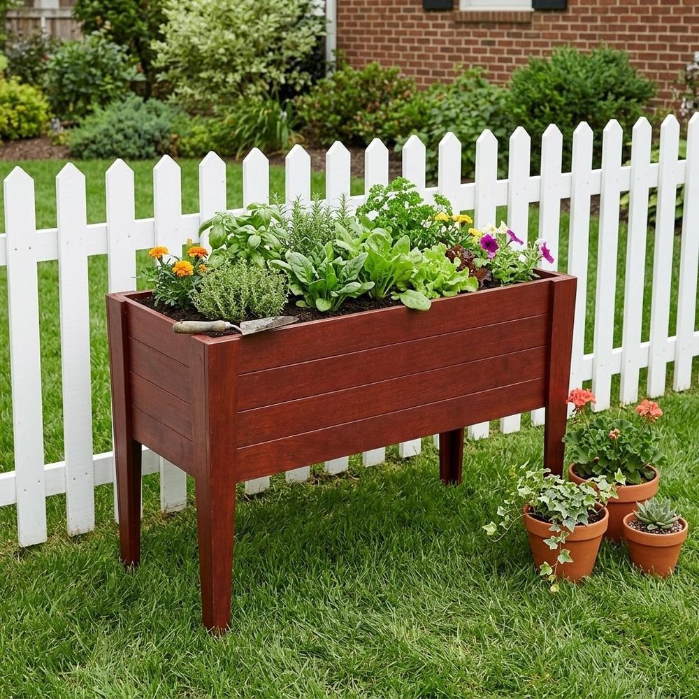 Black Heavy Duty Plastic Rectangular Raised Garden Bed - 30 X 60-inch