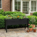 Black Heavy Duty Plastic Rectangular Raised Garden Bed - 30 X 72-inch