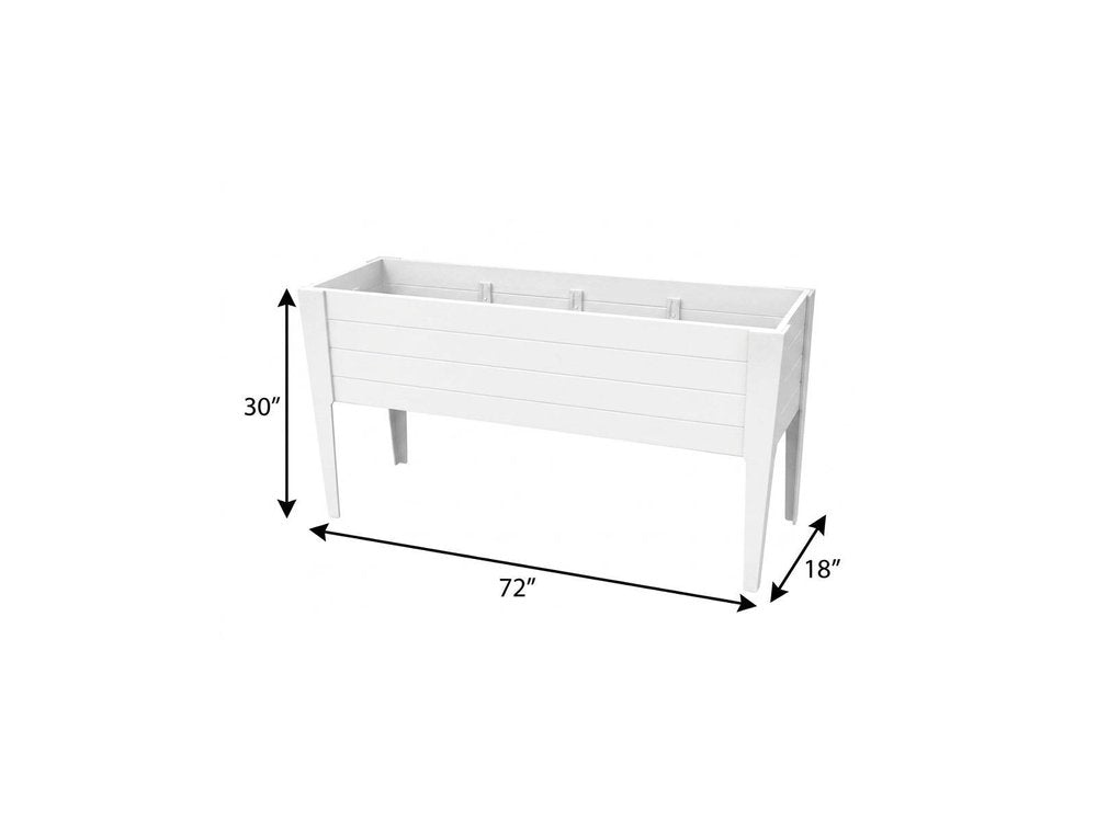Black Heavy Duty Plastic Rectangular Raised Garden Bed - 30 X 72-inch
