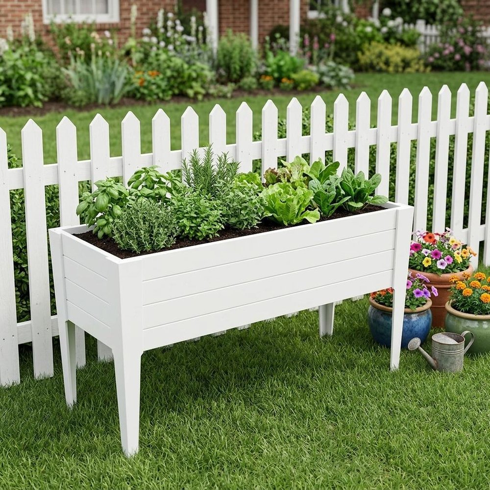Black Heavy Duty Plastic Rectangular Raised Garden Bed - 30 X 72-inch