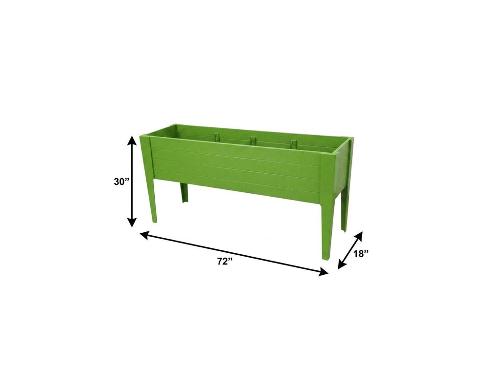Black Heavy Duty Plastic Rectangular Raised Garden Bed - 30 X 72-inch
